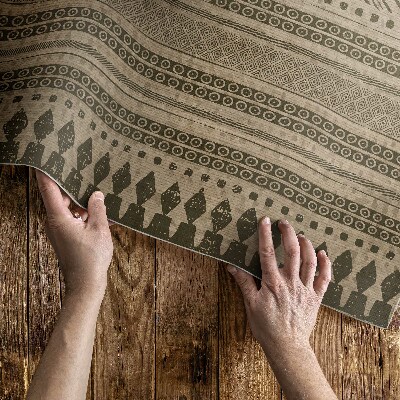 Vinyl teppich Zickzack und Linien Textilimitat