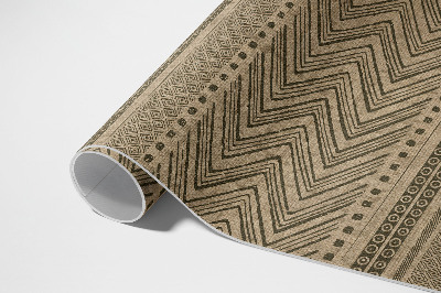 Vinyl teppich Zickzack und Linien Textilimitat