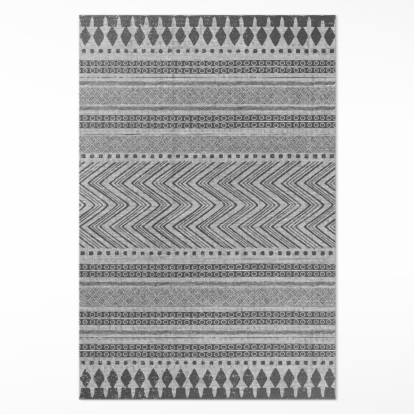 Pvc teppich Streifen und Zickzackmuster Textilimitat