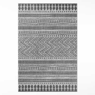 Pvc teppich Streifen und Zickzackmuster Textilimitat