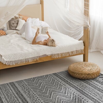 Pvc teppich Streifen und Zickzackmuster Textilimitat
