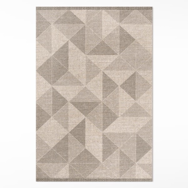 Vinyl teppich Dreiecke und Quadrate textile Nachahmung