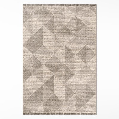 Vinyl teppich Dreiecke und Quadrate textile Nachahmung