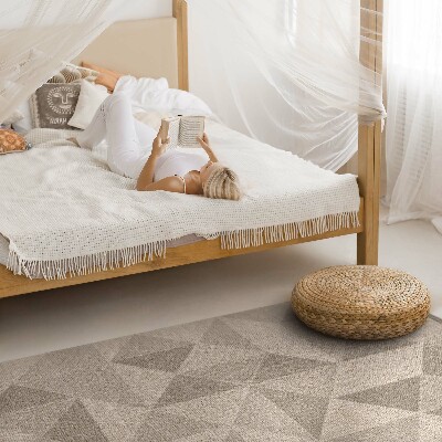 Vinyl teppich Dreiecke und Quadrate textile Nachahmung