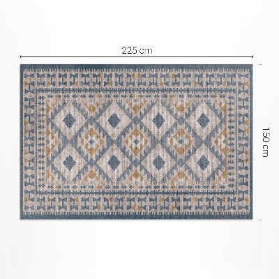 Teppich auf pvc Stoffimitat mit dekorativem Retro-Design