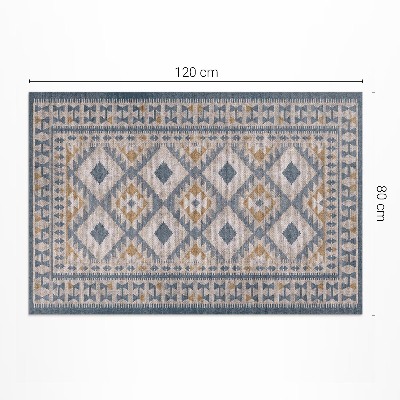Teppich auf pvc Stoffimitat mit dekorativem Retro-Design