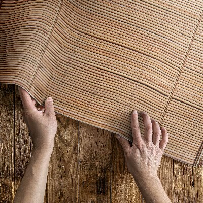 Vinyl teppich Schilfrohr Holzdekoration
