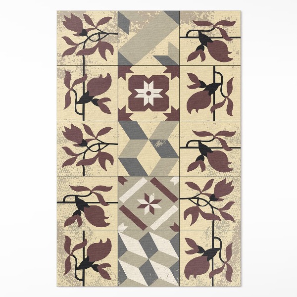 Vinyl teppich läufer Magnolia fliesen gemustertes mosaik