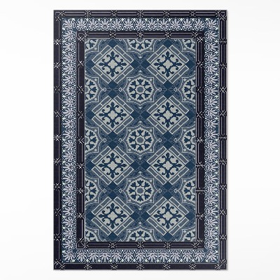 Pvc teppich Marineblaue Talavera schöne Vintage-Muster