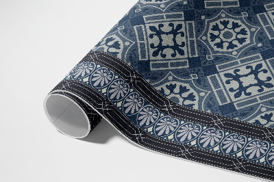 Pvc teppich Marineblaue Talavera schöne Vintage-Muster