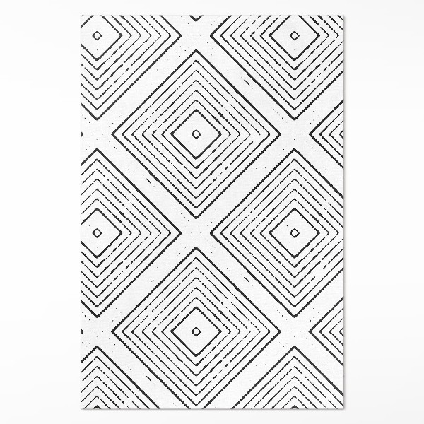 Pvc teppich Regelmäßige Quadrate Boho-Muster