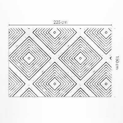 Pvc teppich Regelmäßige Quadrate Boho-Muster