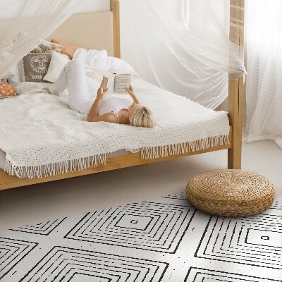 Pvc teppich Regelmäßige Quadrate Boho-Muster