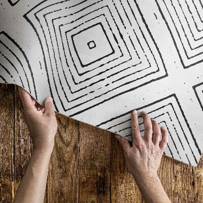 Pvc teppich Regelmäßige Quadrate Boho-Muster