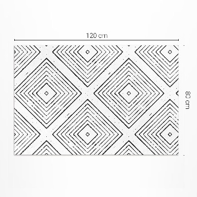 Pvc teppich Regelmäßige Quadrate Boho-Muster