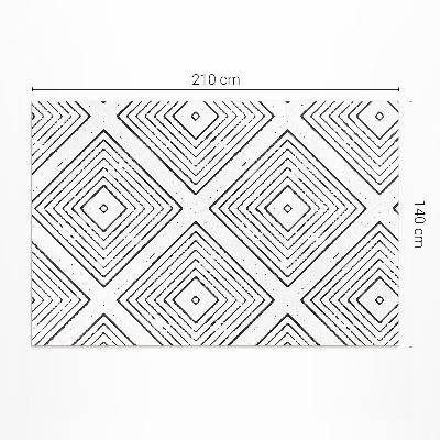 Pvc teppich Regelmäßige Quadrate Boho-Muster