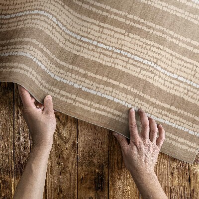 Teppich pvc Beigefarbener Stoff im Boho-Vintage-Stil