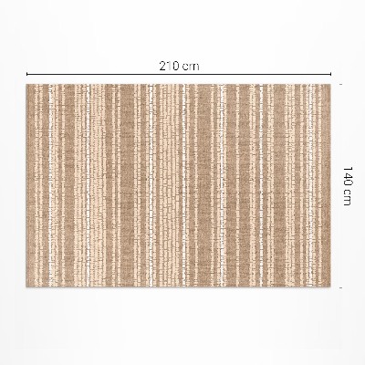 Teppich pvc Beigefarbener Stoff im Boho-Vintage-Stil