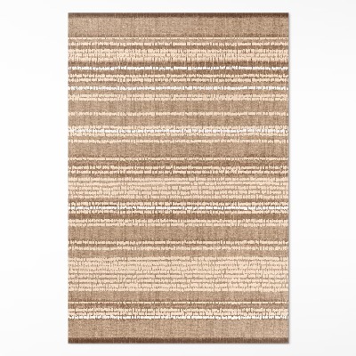 Teppich auf pvc Braunes Stoffmuster im Boho-Vintage-Stil