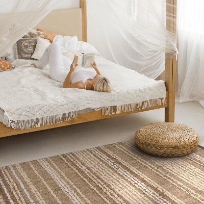 Teppich auf pvc Braunes Stoffmuster im Boho-Vintage-Stil