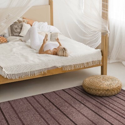 Vinyl teppich Braune Streifen im Boho-Vintage-Stil