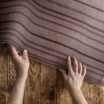 Vinyl teppich Braune Streifen im Boho-Vintage-Stil
