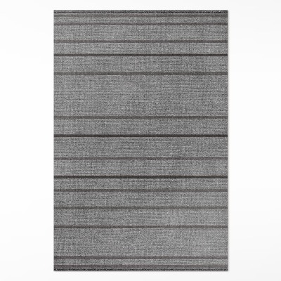 Vinyl teppich läufer Graue Streifen im Boho-Vintage-Stil