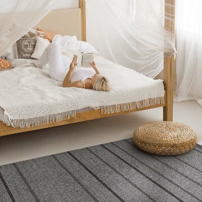 Vinyl teppich läufer Graue Streifen im Boho-Vintage-Stil