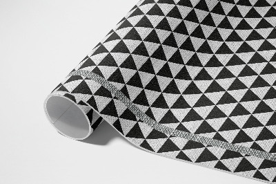 Vinyl teppich Schwarz-weiße Dreiecke - Textilimitation