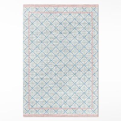 Teppich pvc Regelmäßige blaue Linien Stoffimitation