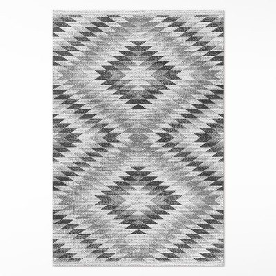 Pvc teppich Graues geometrisches Muster Textilimitat