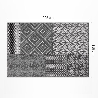 Teppich pvc Mix aus verschiedenen Textilimitationsmustern