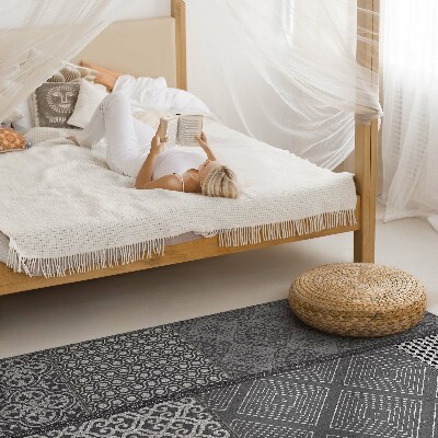 Teppich pvc Mix aus verschiedenen Textilimitationsmustern