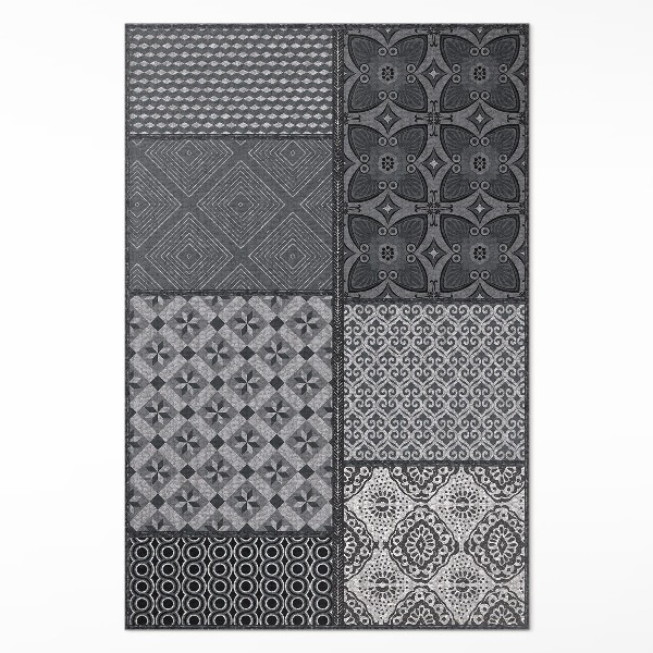 Teppich auf pvc Mix aus verschiedenen Textilimitationsmustern