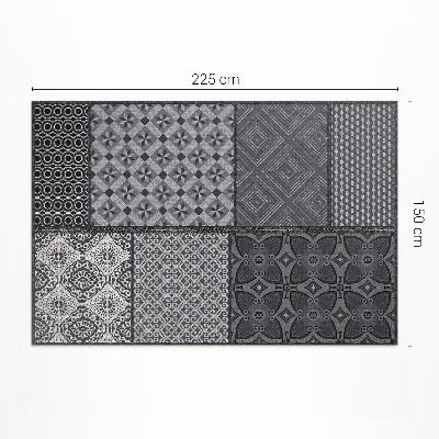 Teppich auf pvc Mix aus verschiedenen Textilimitationsmustern