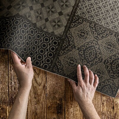 Vinyl teppich läufer Mix aus verschiedenen Textilimitationsmustern