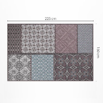 Teppich pvc Mix aus imitierten Textilmustern