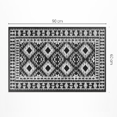Teppich pvc Schwarzes Rauten-Imitat