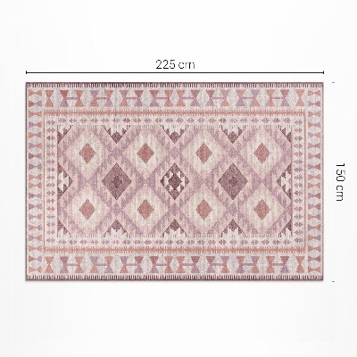 Teppich auf pvc Blassrosa Rhomben Stoffimitat