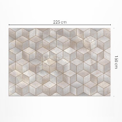 Teppich pvc Würfel Eindruck Raum Marmor