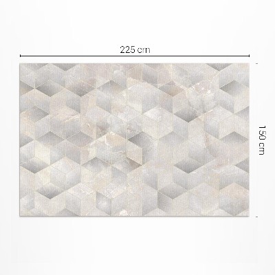 Teppich auf pvc Würfel 3D modernes geometrisches Muster