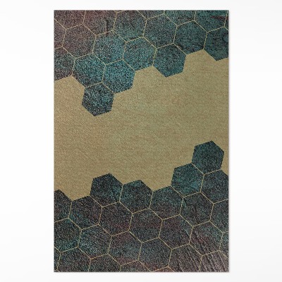 Pvc teppich Sechsecke aus Beton modernes Design