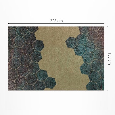 Pvc teppich Sechsecke aus Beton modernes Design