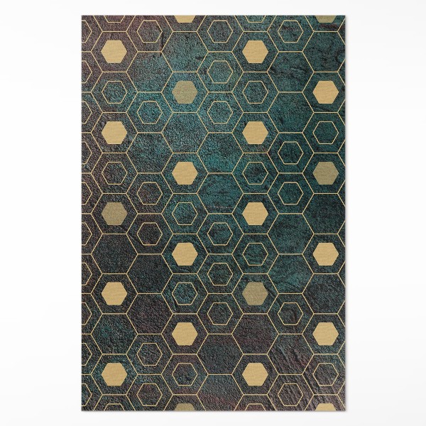 Vinyl teppich läufer Sechseckiges Muster modernes Design