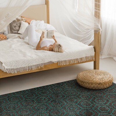 Teppich pvc Retro Sechsecke rohes Design