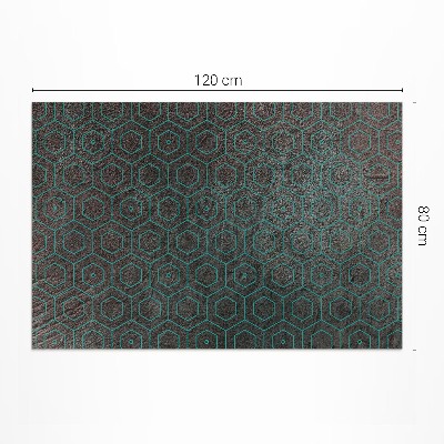 Teppich pvc Retro Sechsecke rohes Design