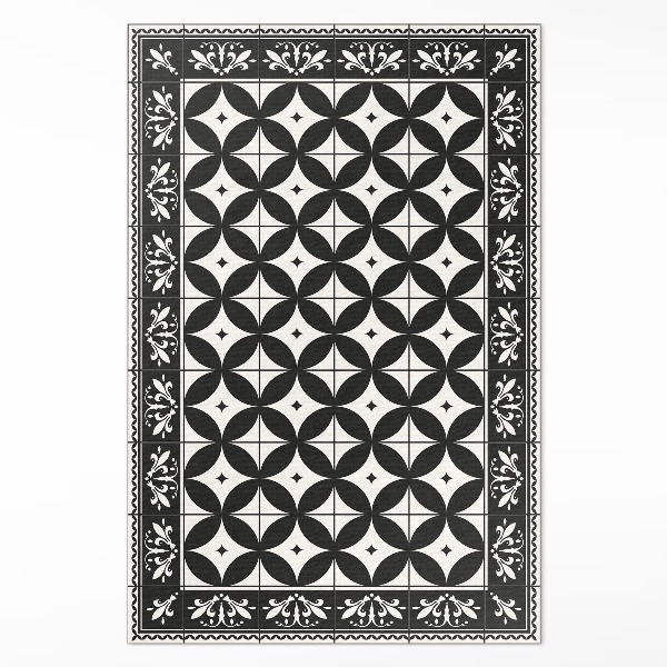 Teppich auf pvc Spanisches Mosaik geflieste Kreise