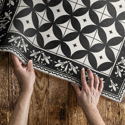 Teppich auf pvc Spanisches Mosaik geflieste Kreise