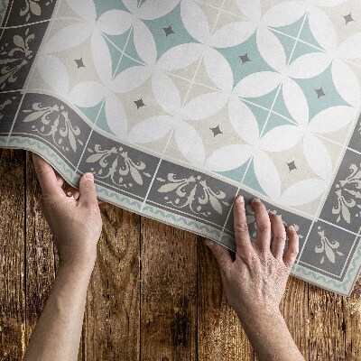 Vinyl teppich läufer Skandinavische Kreise pastell mosaik