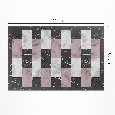 Teppich pvc Marmorwürfel trendiges Mosaik